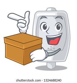 With box urinal in the a cartoon shape