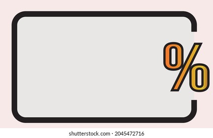 para usar con texto, porcentaje, para notas diversas, icono vector 