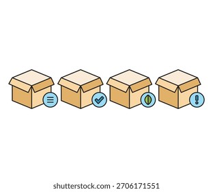 Caja con los iconos de la interfaz de usuario fijados