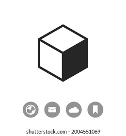 Box vector black simple icon