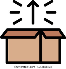 icono de línea de color de vector de cuadro