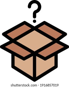 icono de línea de color de vector de cuadro