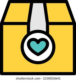 icono de línea de color de vector de cuadro