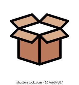 box vector flat color icon 