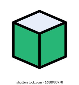 box vector flat color icon 