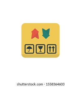 box vector flat colour icon 