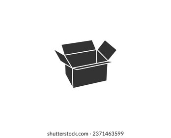 Box vector flat icon. Box icon or logo in modern line style. High quality black outline pictogram for web site design and mobile apps. Delivery package, parcel box. Line and flat style design.