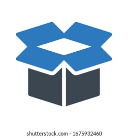 box vector glyph color icon 