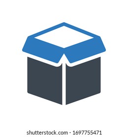 box vector glyph color icon 