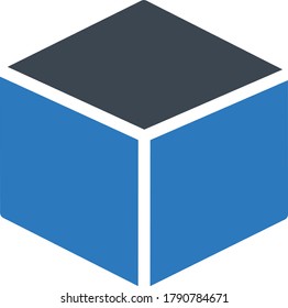 box vector glyph color icon 