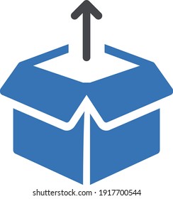 box vector glyph color icon