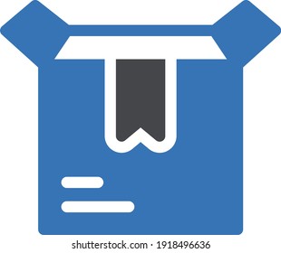 icono de color de glifo vectorial de caja