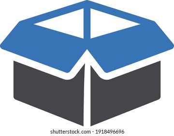box vector glyph color icon