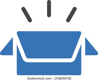 icono de color de glifo vectorial de caja