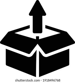 box vector glyph flat icon