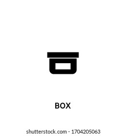box vector icon. box black sign on white background. box icon for web and app