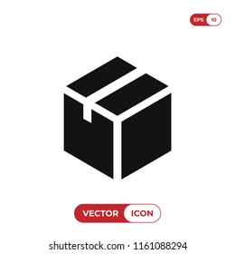 Box Vector Icon. Cargo, Container Modern And Simple Symbol In Trendy Design Style For Website, Mobile, App, Graphic, Logo, UI. Flat Vector Element Illustration. EPS10.