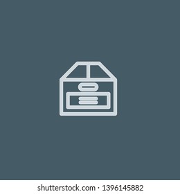 Box vector icon. Box concept stroke symbol design. Thin graphic elements vector illustration, outline pattern for your web site design, logo, UI. EPS 10.