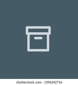 Box vector icon. Box concept stroke symbol design. Thin graphic elements vector illustration, outline pattern for your web site design, logo, UI. EPS 10.