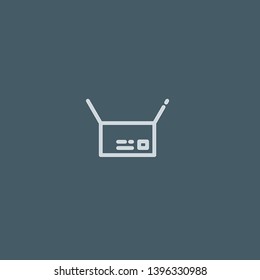Box vector icon. Box concept stroke symbol design. Thin graphic elements vector illustration, outline pattern for your web site design, logo, UI. EPS 10.