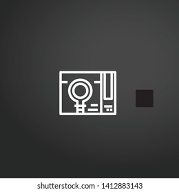 Box vector icon. Box concept stroke symbol design. Thin graphic elements vector illustration, outline pattern for your web site design, logo, UI. EPS 10.