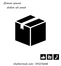 Box vector icon. vector illustration