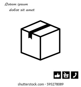 box vector icon. vector illustration