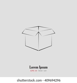  Box vector icon. Box vector illustration. Box. Box vector picture. 