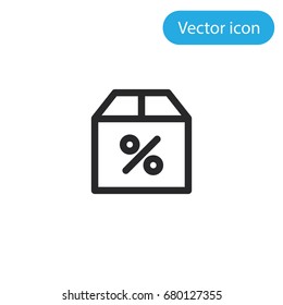 Box vector icon, illustration symbol