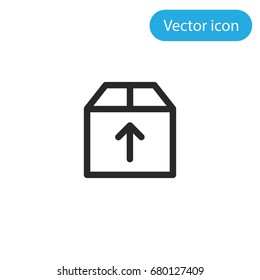 Box vector icon, illustration symbol