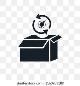 Box vector icon isolated on transparent background, Box logo concept