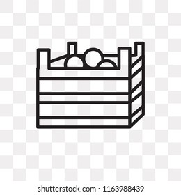 Box vector icon isolated on transparent background, Box logo concept