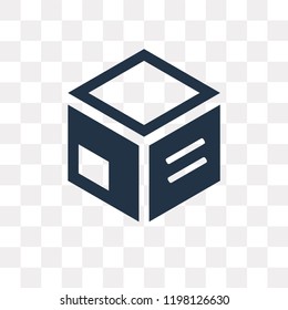 Box vector icon isolated on transparent background, Box transparency concept can be used web and mobile