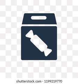 Box vector icon isolated on transparent background, Box transparency concept can be used web and mobile