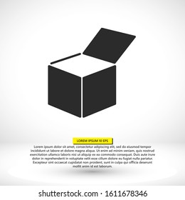 Box vector icon or logo in modern line style. vector icon High quality black outline pictogram for website design and mobile apps vector icon. Vector illustration on a background.