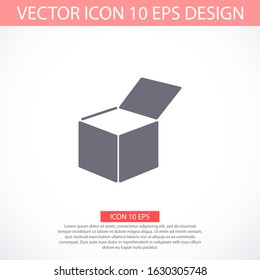 Box vector icon or logo in modern line style. vector icon High quality black outline pictogram for website design and mobile apps vector icon. Vector illustration on a background.