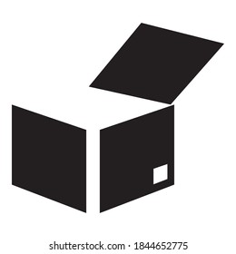 Icono de vector de caja o logotipo en estilo de línea moderno.