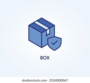 Box Vector, Icon Or Logo Sign Symbol Illustration