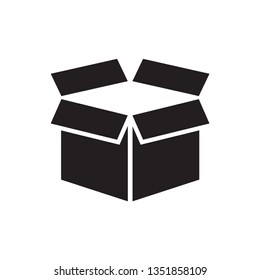 Box vector icon  in modern  style. Black  image for your web - site design and mobile apps. Boxing vector illustration.