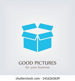 Box vector icon  in modern  style. Black  image for your web - site design and mobile apps. Boxing vector illustration.