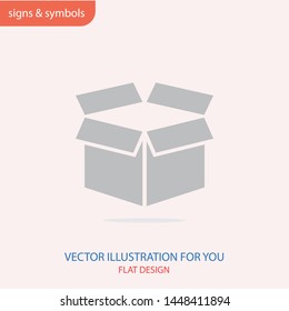 Box vector icon in modern style. Black image for your web - site design and mobile apps. Boxing vector illustration.