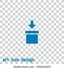 icono de vector de cuadro en un fondo abstracto