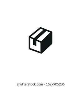 box vector icon on white background