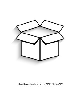 box   - vector icon with shadow