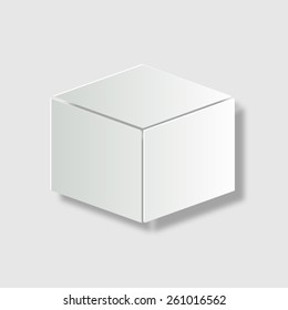 box - vector icon with shadow