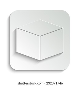 box - vector icon with shadow on a grey button