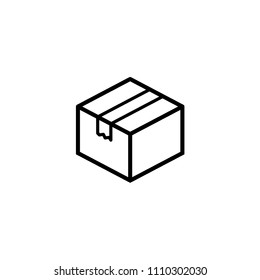 box vector icon in trendy flat design 