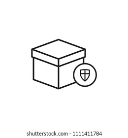 box vector icon in trendy flat design 