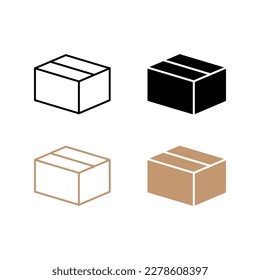 Box vector icons for apps and web sites