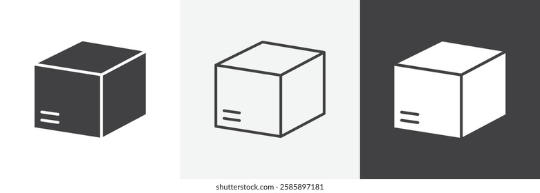 Box vector icons collection graphic designs for ui designs